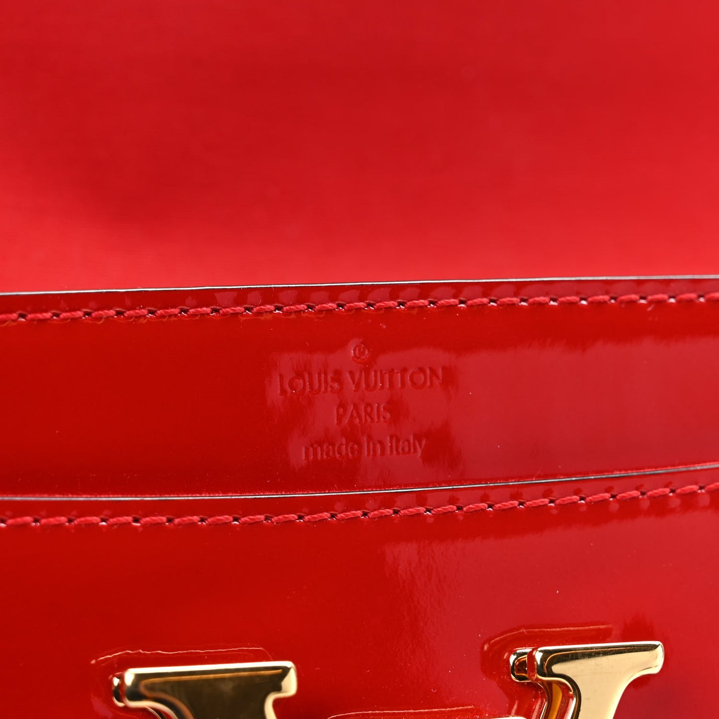 Patent Louise Clutch Cherry