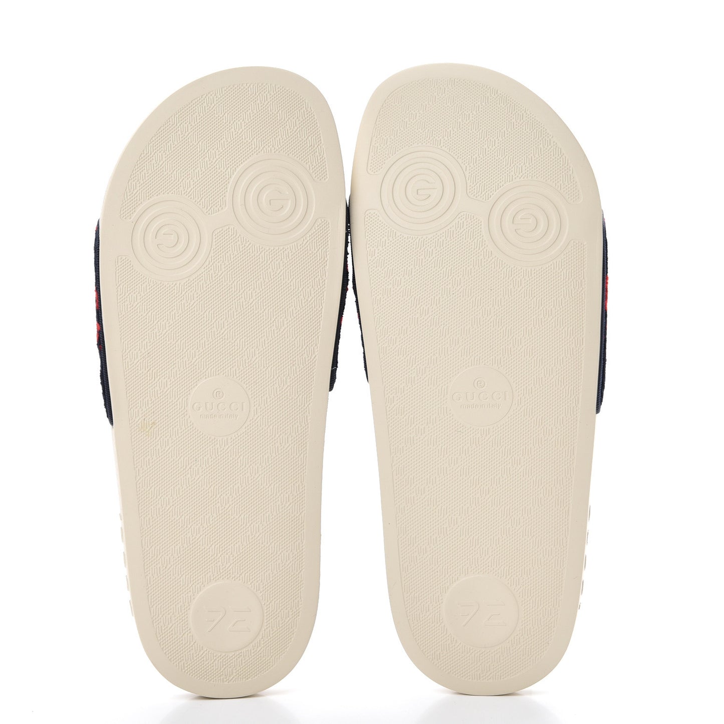 Terry Cloth GG Monogram Slide Sandals 37 Blue Red