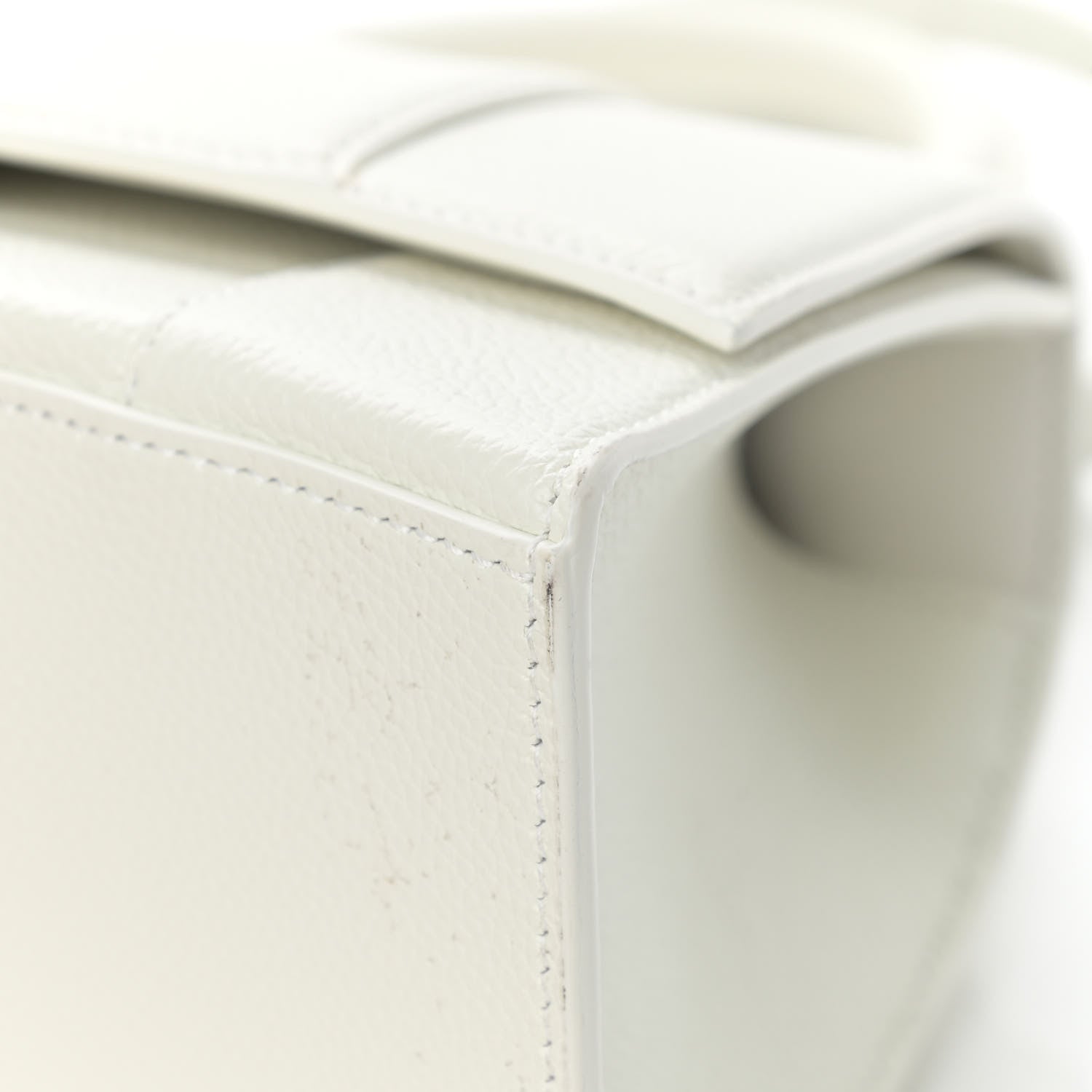 Balenciaga Grained Calfskin Small Hourglass Top Handle Bag White 11 of 15