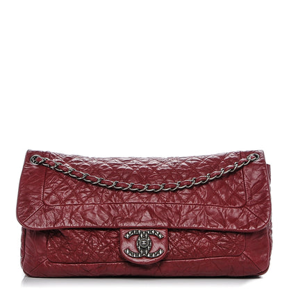 Chanel Aged Calfskin Coco Rider Flap Red 1 of 6
