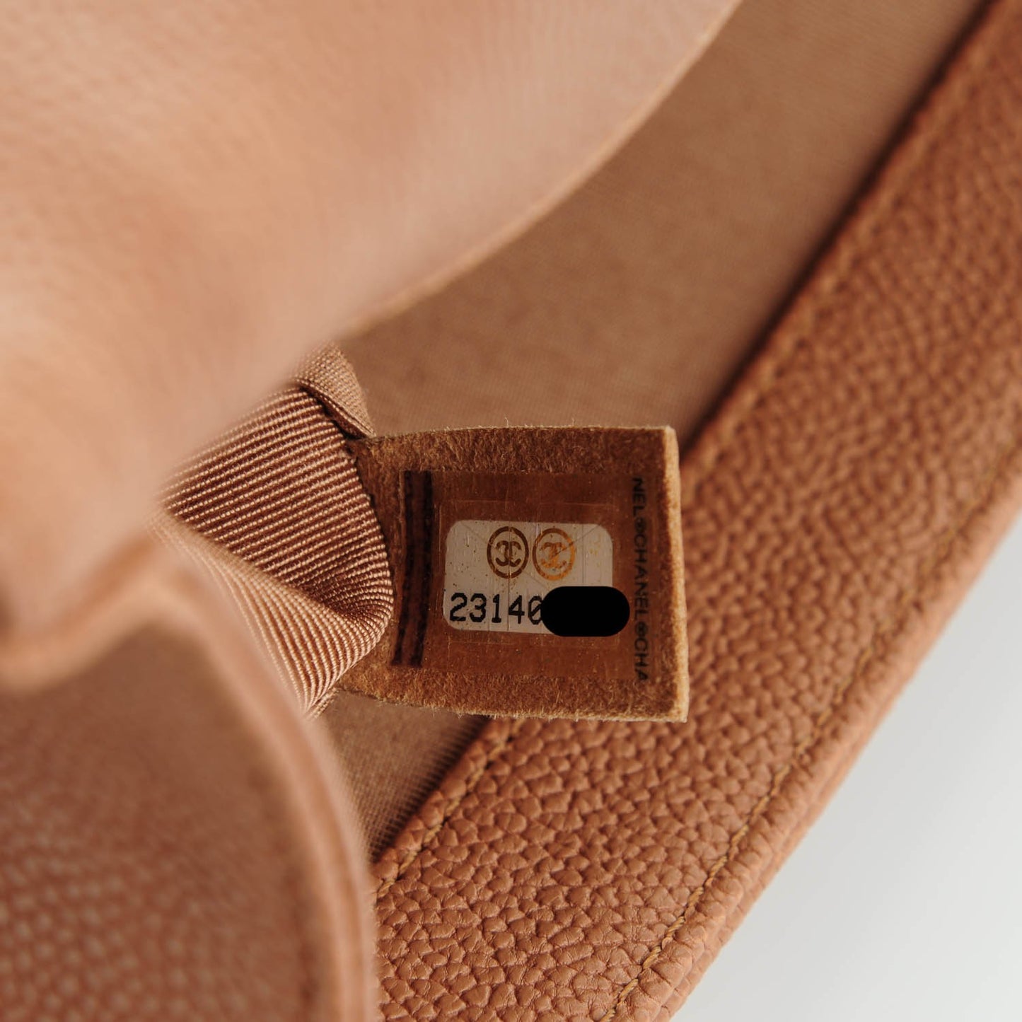 Caviar Quilted Medium Boy Flap Camel