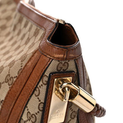 Gucci Monogram Cellarius Calfskin Medium Bella Hobo Beige Ebony Cuir 31 of 36