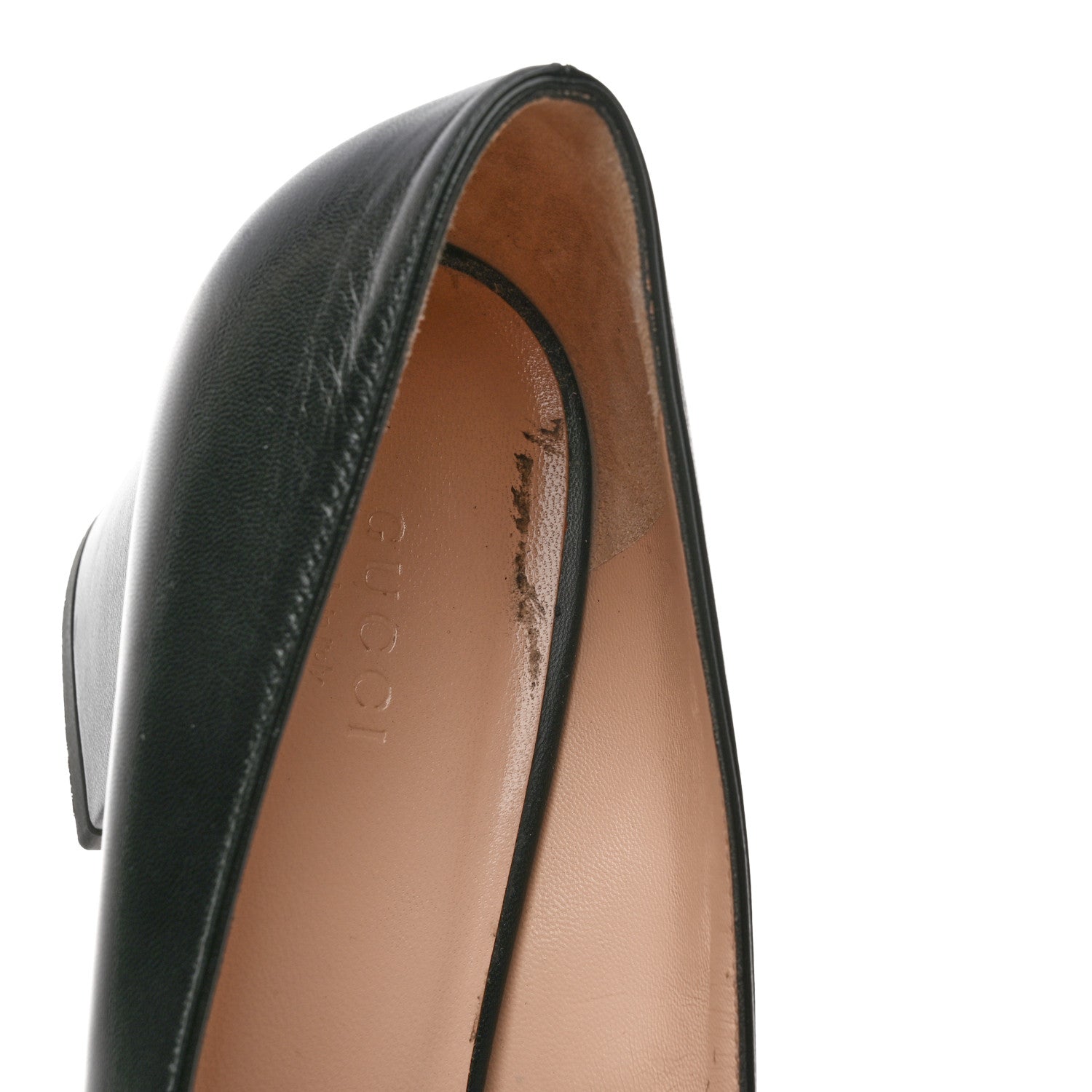 Gucci Malaga Kid GG Marmont Fringe 50mm Loafer Pumps 40.5 Black 9 of 10