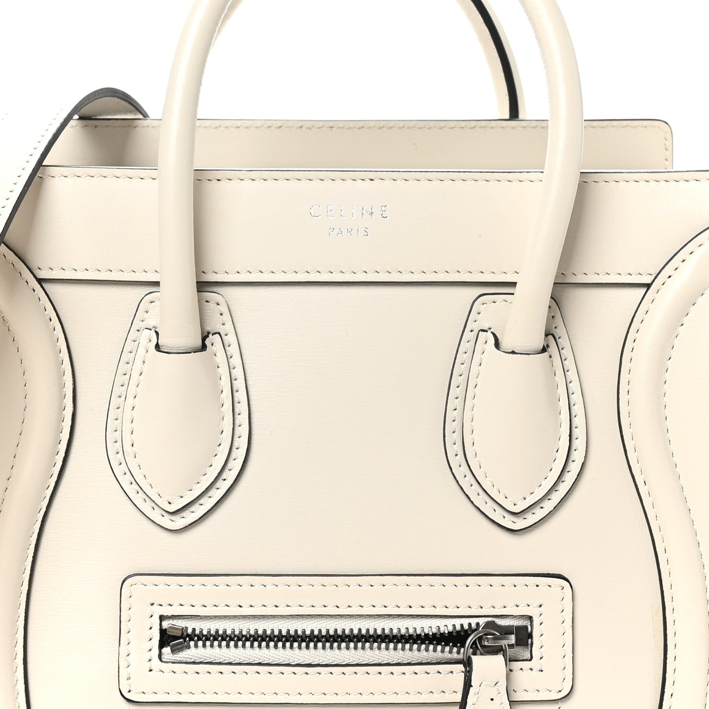 Smooth Calfskin Nano Luggage White