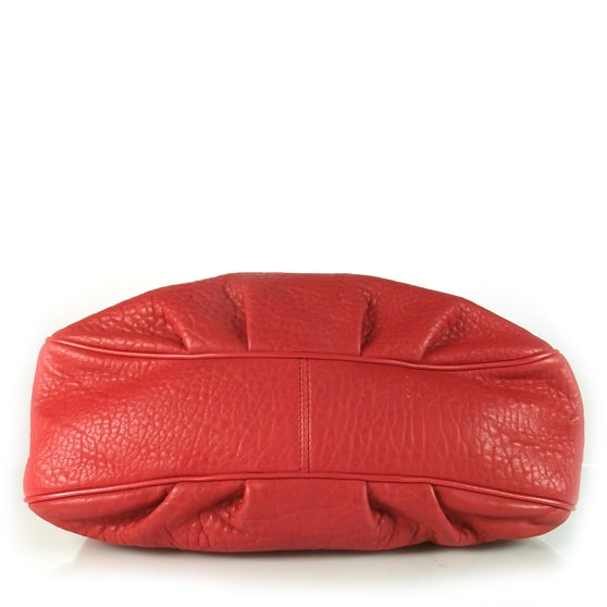 Crinkled Lambskin Mia Shoulder Flap Red