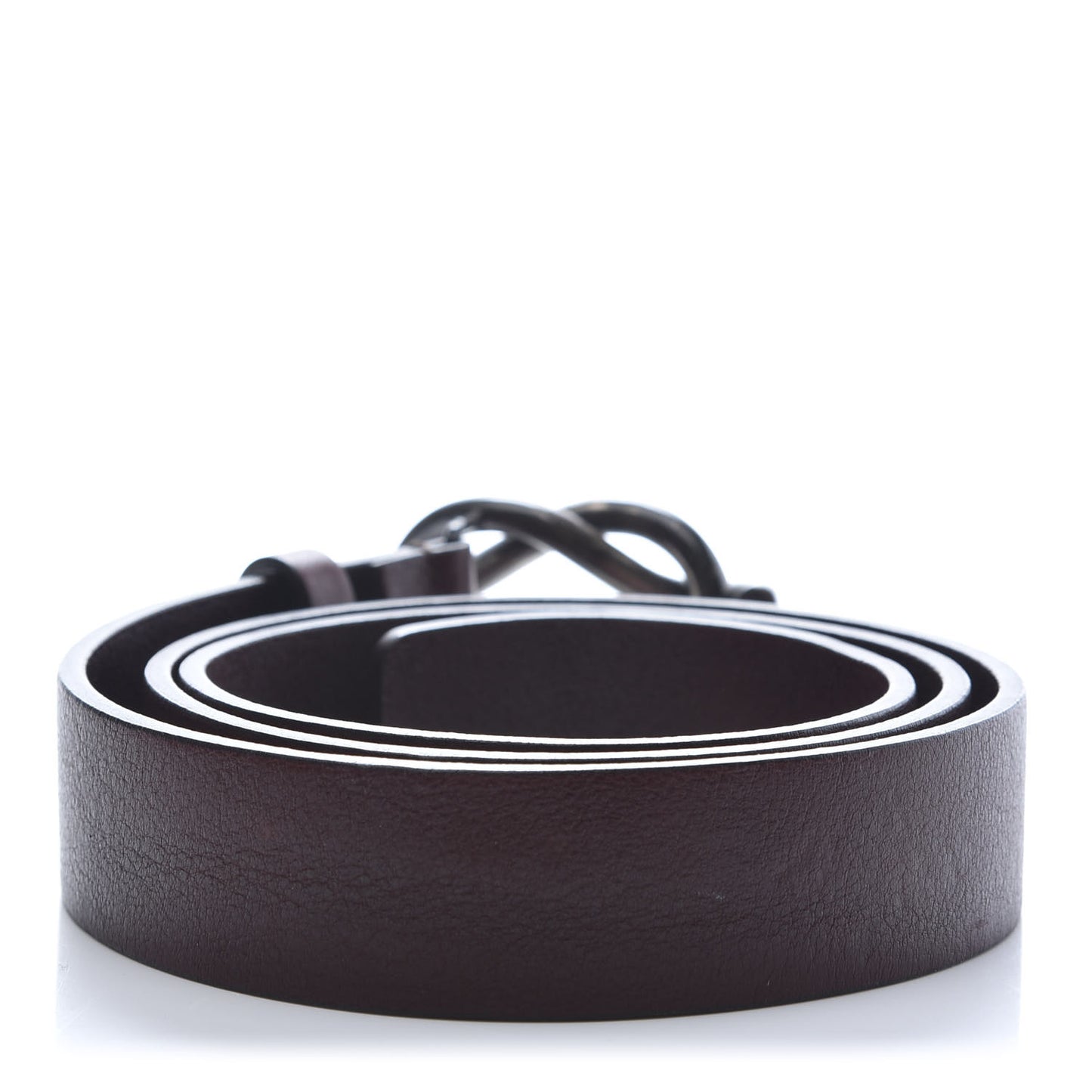 Calfskin Knotted-Buckle Belt 90 36 Brown