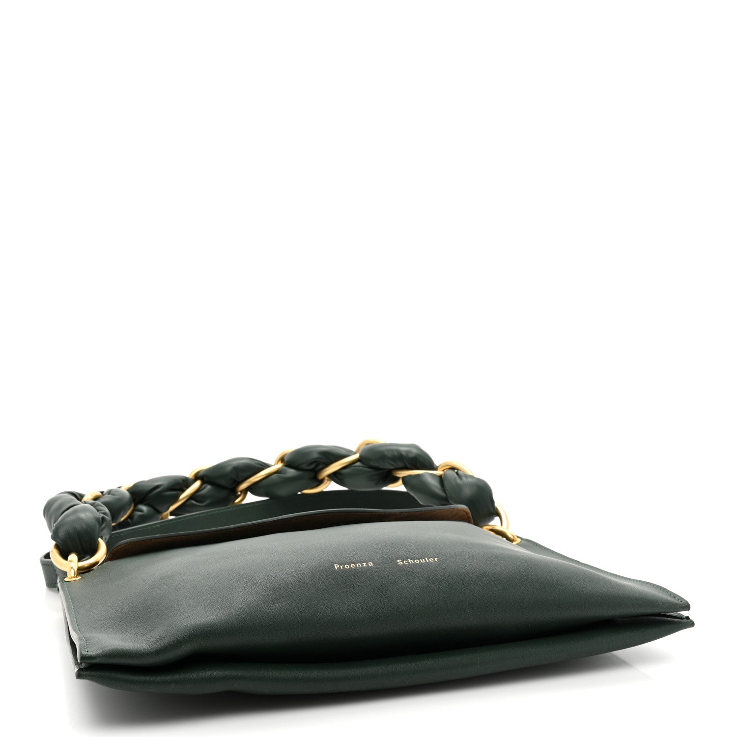 Proenza Schouler Calfskin Braid Shoulder Bag Green 4 of 10