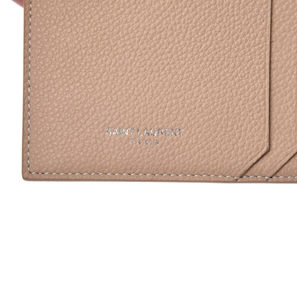 Saint Laurent Grained Calfskin 5 Fragments Zip Pouch Card Holder Nude 6 of 8