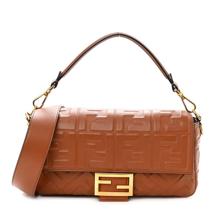 Fendi Nappa FF 1974 Embossed Baguette Coloniale 1 of 9