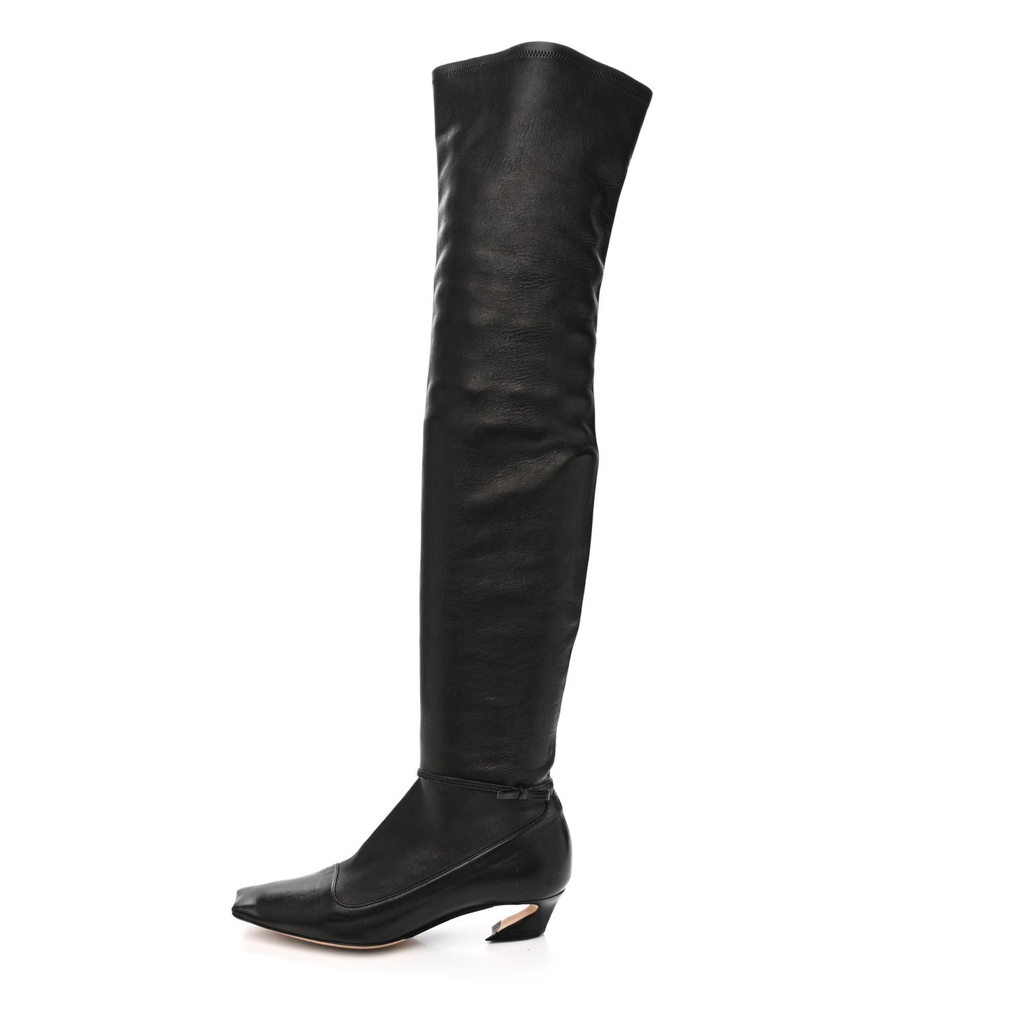 Nappa Over The Knee Bow Boots 37.5 Black