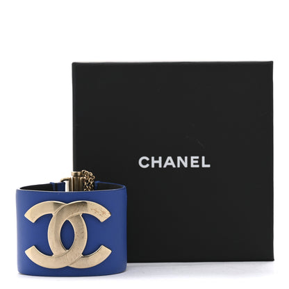 Chanel Calfskin CC Wide Cuff S Blue 8 of 8