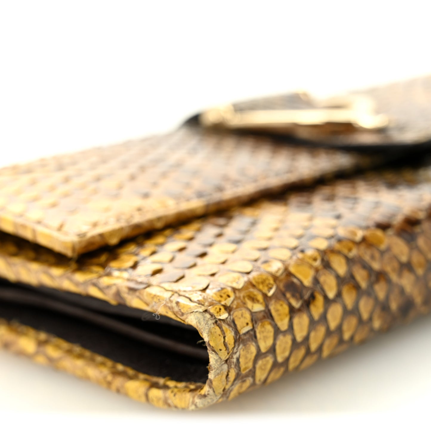 Snakeskin Stirrup Continental Wallet Multicolor