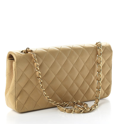 Chanel Lambskin Quilted East West Flap Beige 3 of 11