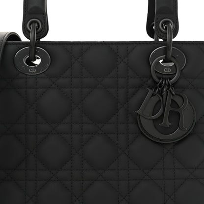 Christian Dior Ultra Matte Calfskin Cannage Medium Lady Dior Black 8 of 10