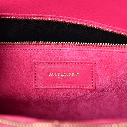 Saint Laurent Calfskin Small Sac De Jour Lipstick Fuchsia 10 of 11