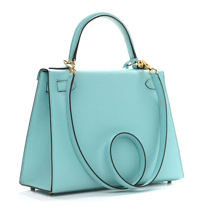 Hermes Epsom Kelly Sellier 28 Bleu Atoll 3 of 13