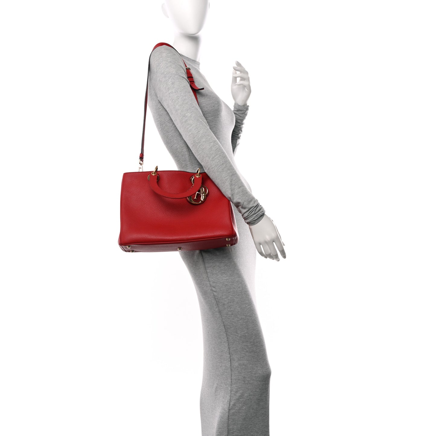 Bullcalf Medium Diorissimo Tote Red
