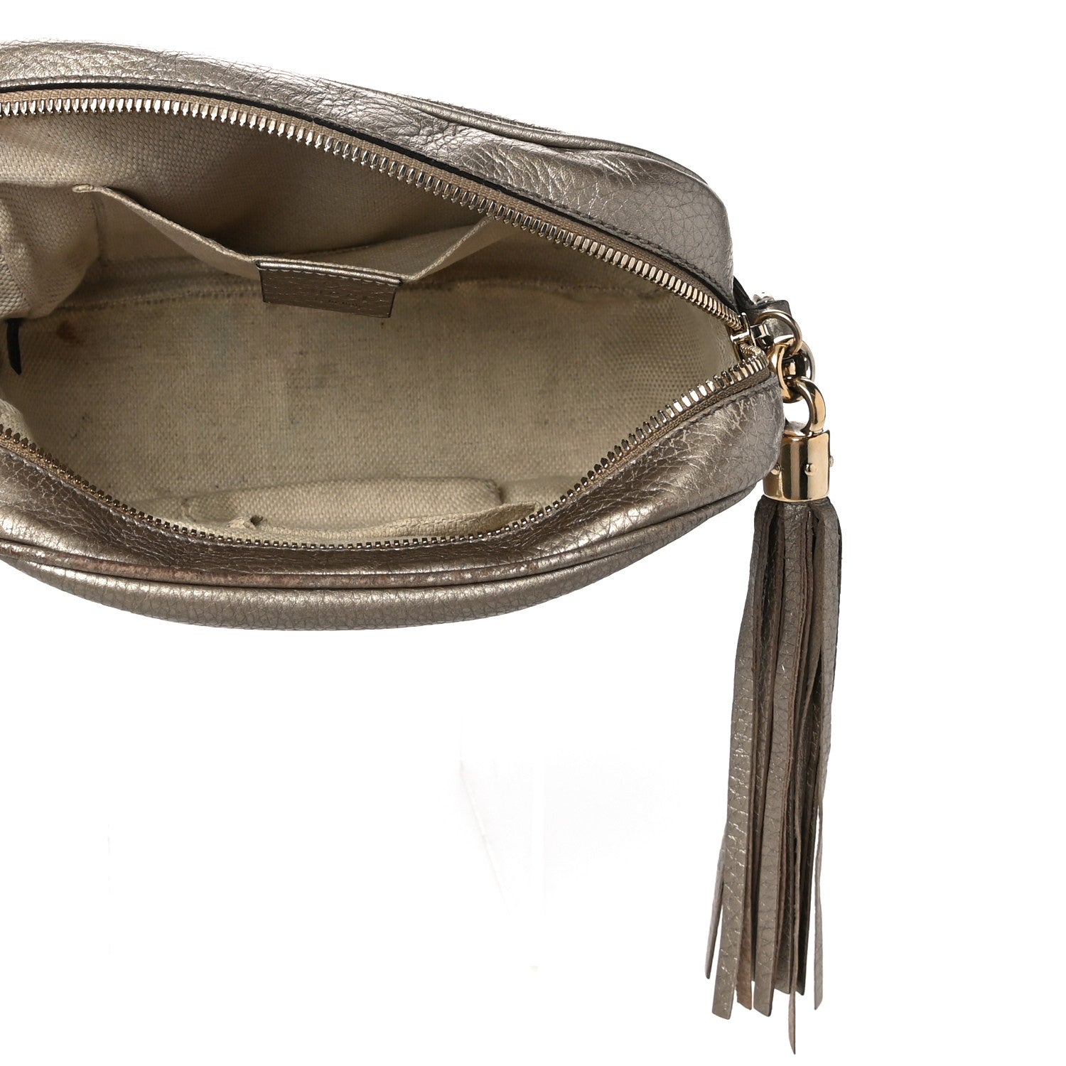 Gucci Metallic Cellarius Calfskin Small Soho Disco Bag Sasso 5 of 19