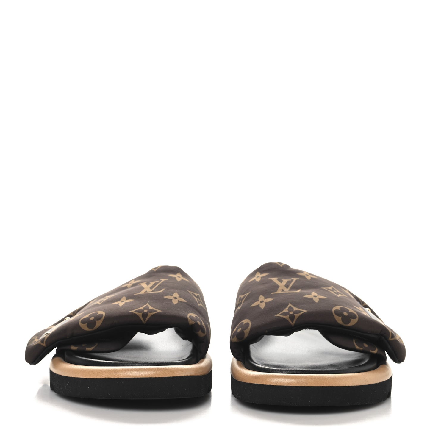 Nylon Monogram Pool Pillow Comfort Mule 39 Cacao Brown