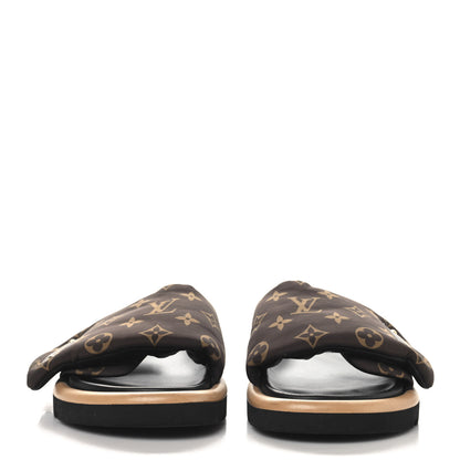Louis Vuitton Nylon Monogram Pool Pillow Comfort Mule 39 Cacao Brown 3 of 10