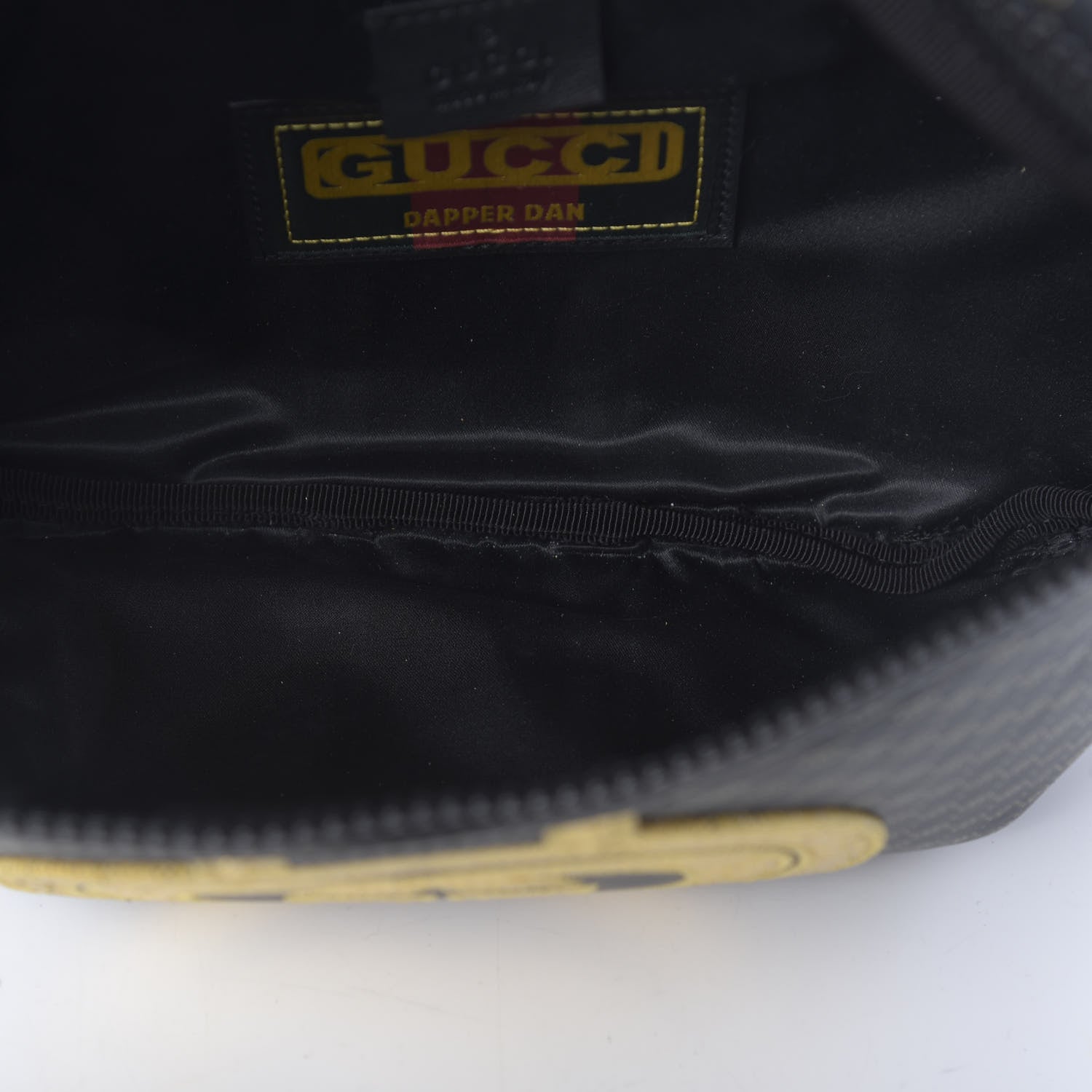 Gucci X DAPPER DAN Calfskin Laminated Ayers GG Micro Monogram Belt Bag Black 5 of 11