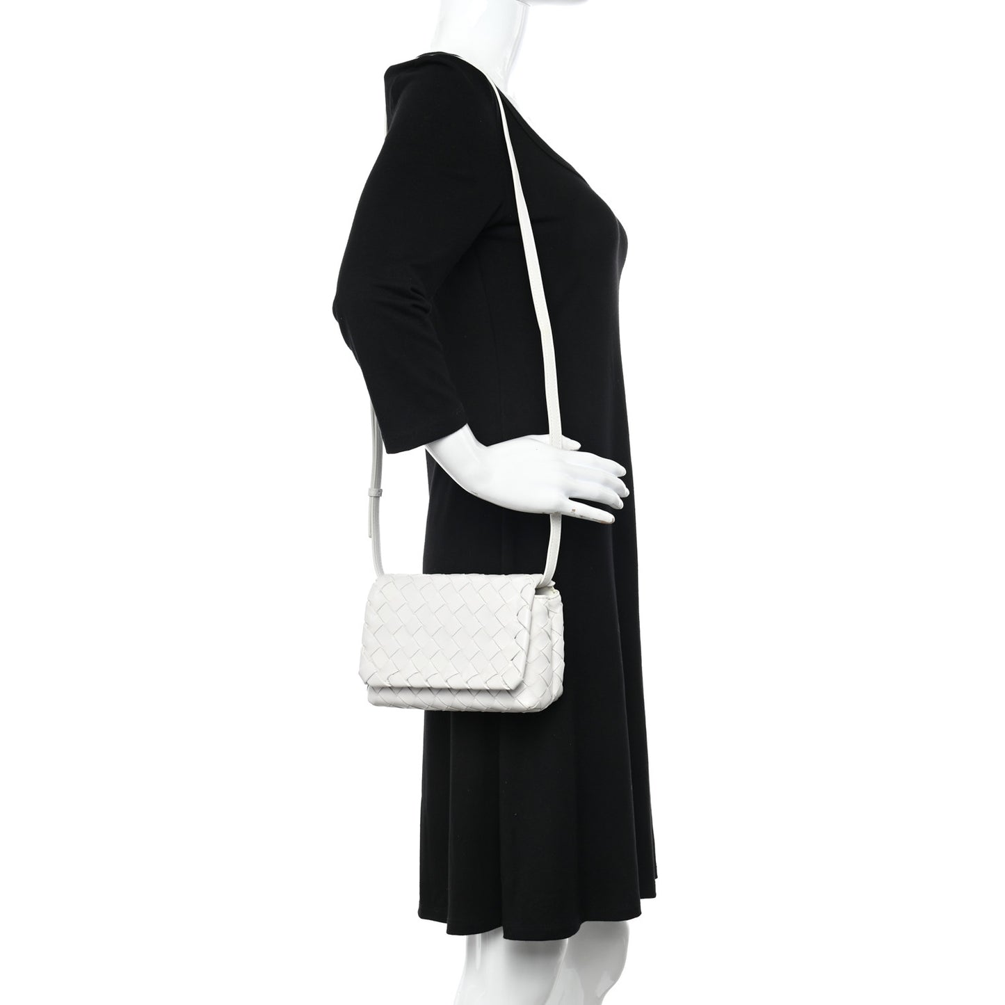 Nappa Intrecciato Mini Crossbody White