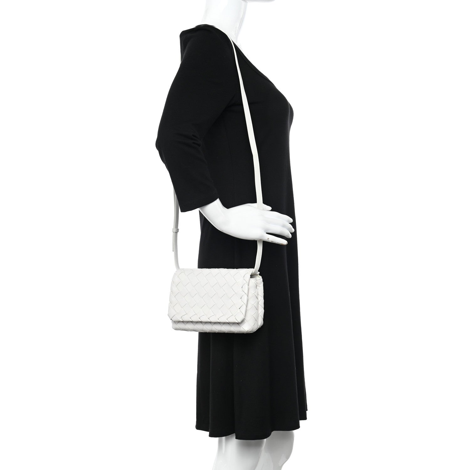 Bottega Veneta Nappa Intrecciato Mini Crossbody White 3 of 12