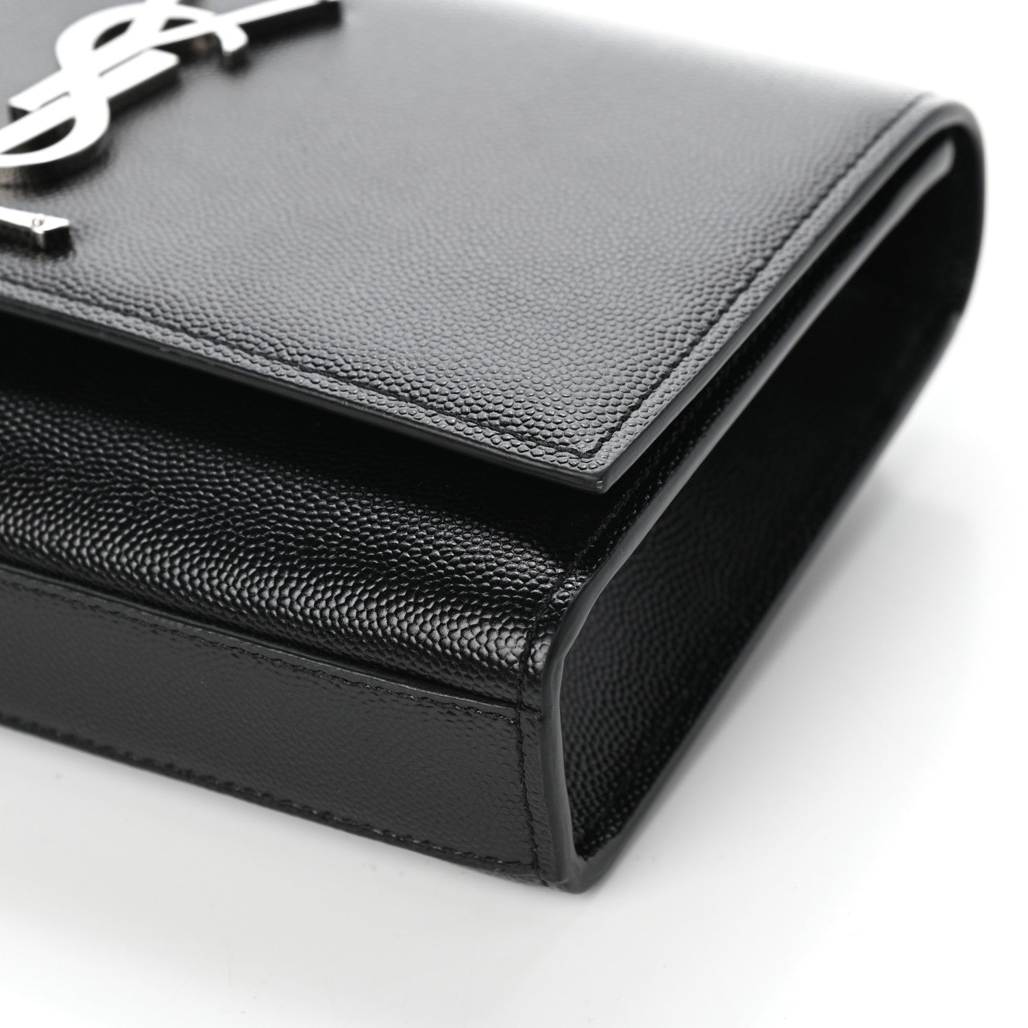 Saint Laurent Grain De Poudre Small Monogram Kate Satchel Black 9 of 9