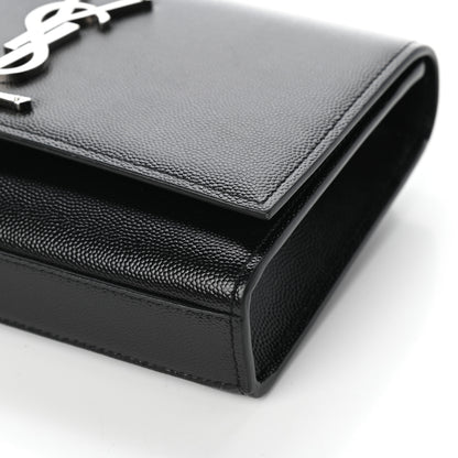 Saint Laurent Grain De Poudre Small Monogram Kate Satchel Black 9 of 9
