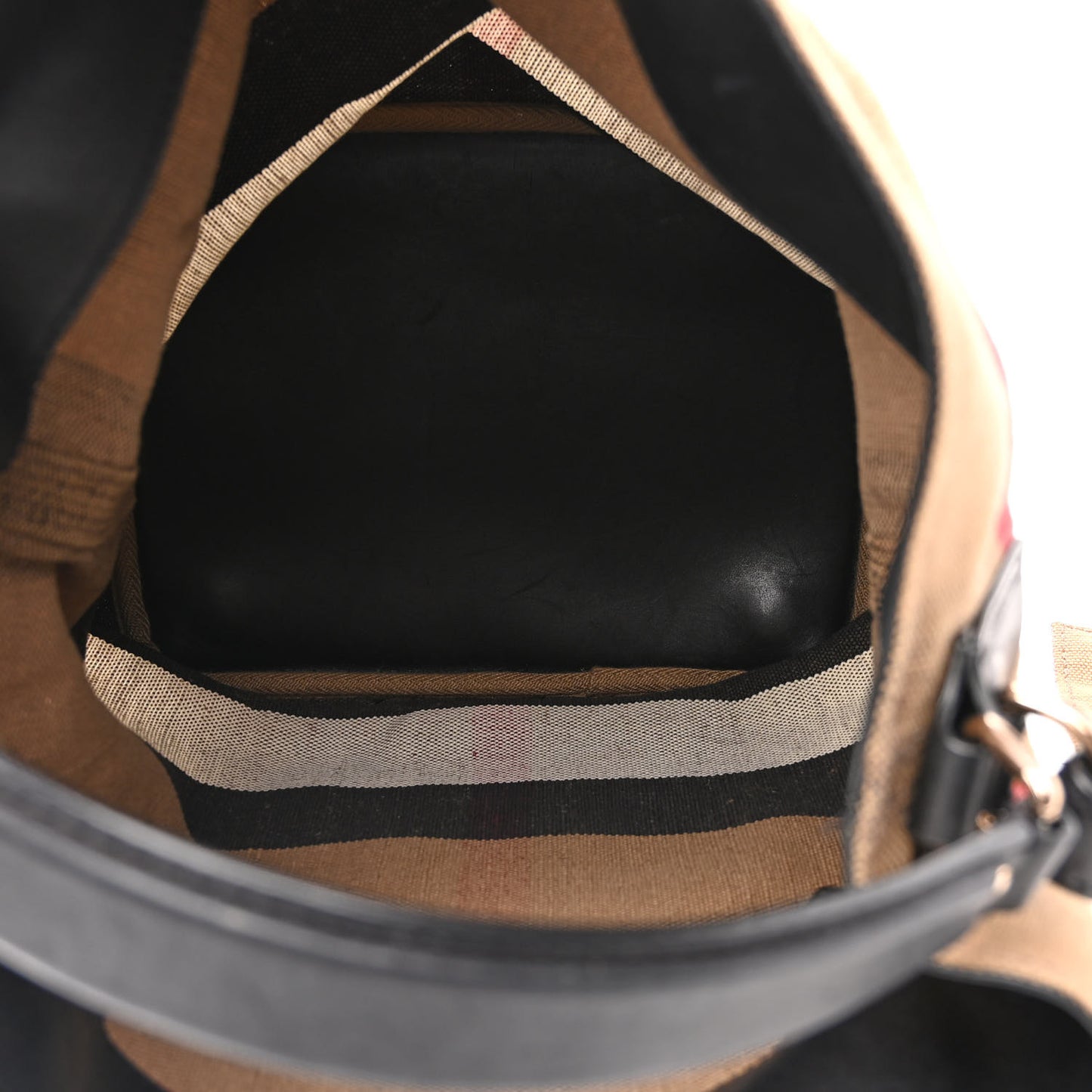 Canvas Mega Check Medium Ashby Hobo Black