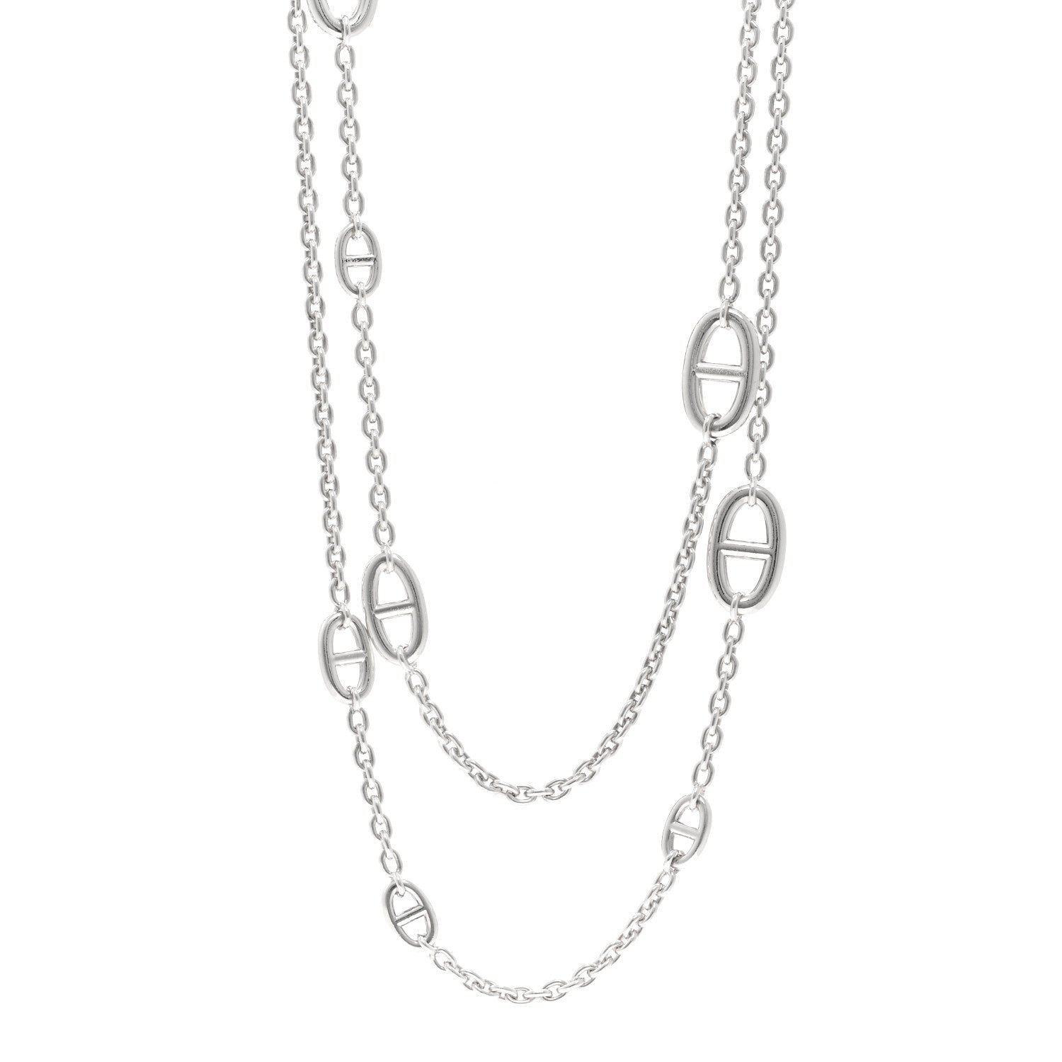 Hermes Sterling Silver Farandole Necklace 120 1 of 4