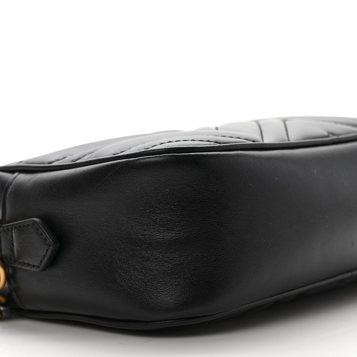 Calfskin Matelasse Small GG Marmont Chain Shoulder Bag Black