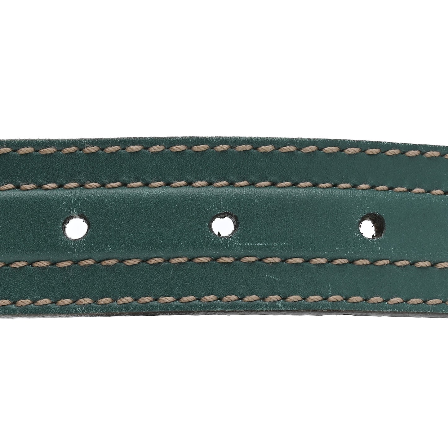 Calfskin Canvas Belt 90 36 Teal White