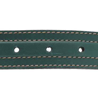 Gucci Calfskin Canvas Belt 90 36 Teal White 4 of 5