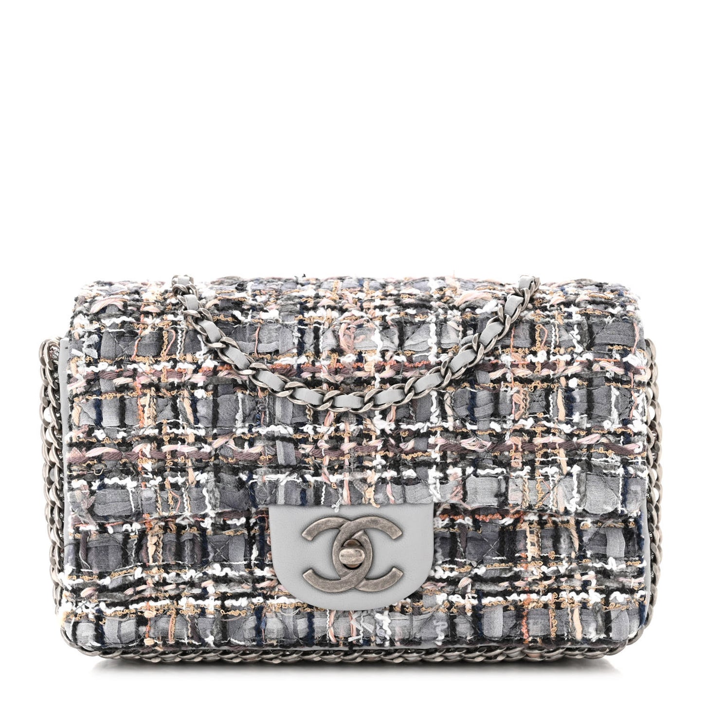 Quilted Mini River of Pearls Flap Bag