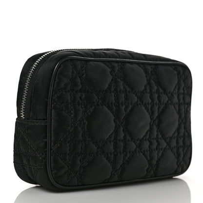 Christian Dior Nylon Cannage Zipped Pouch Black 3 of 8