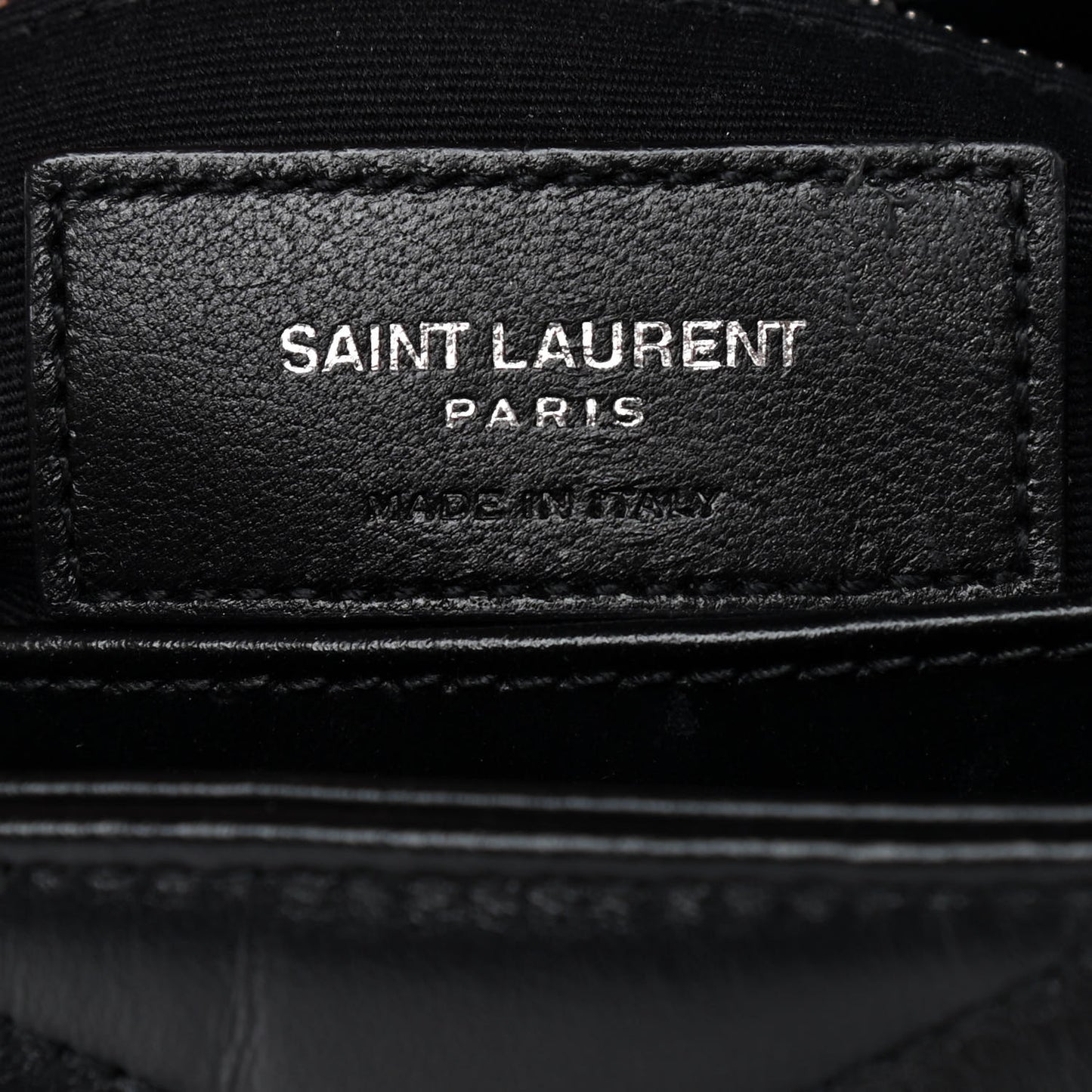 Calfskin Y Quilted Monogram Toy Loulou Crossbody Bag Black