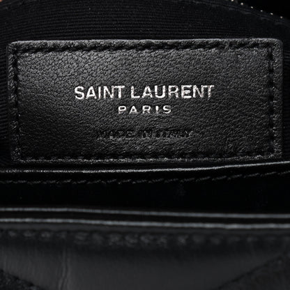 Saint Laurent Calfskin Y Quilted Monogram Toy Loulou Crossbody Bag Black 6 of 10