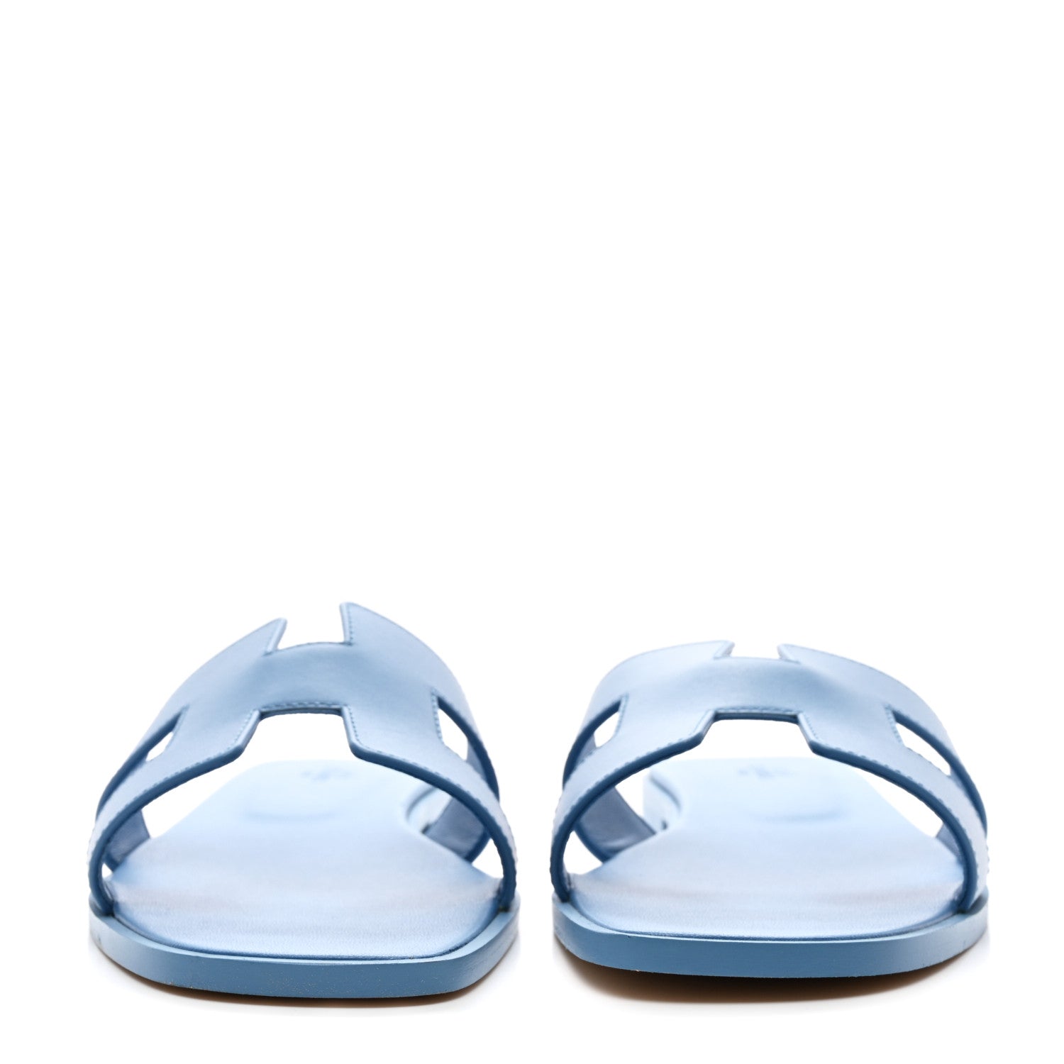 Hermes Box Calfskin Oran Sandals 41 Bleu Cameo 2 of 8