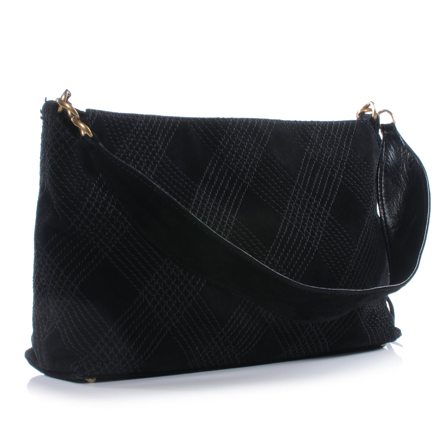 Suede Tassel CC Shoulder Bag Black