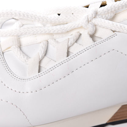 Hermes Suede Goatskin Calfskin Mens Miles Sneakers 43.5 White Gold 13 of 14