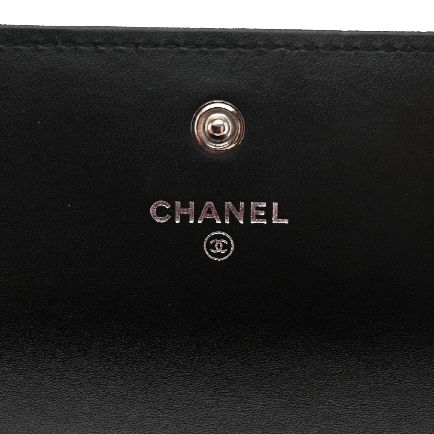 Patent Quilted Large Brilliant Flap Wallet Black