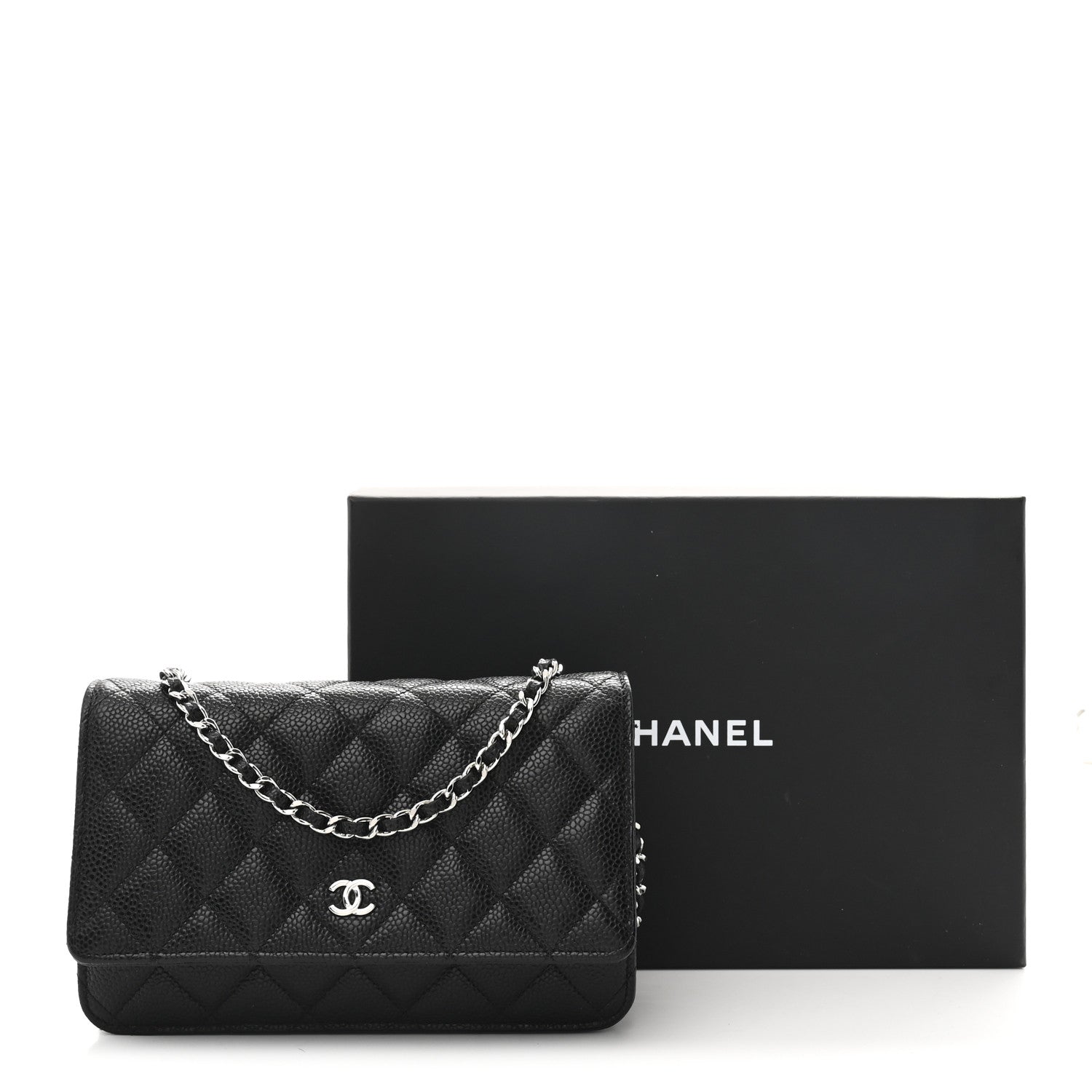 Chanel Caviar Quilted Wallet on Chain WOC Black 12 of 12