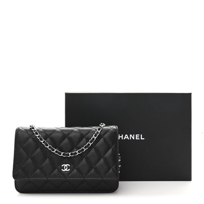 Chanel Caviar Quilted Wallet on Chain WOC Black 12 of 12