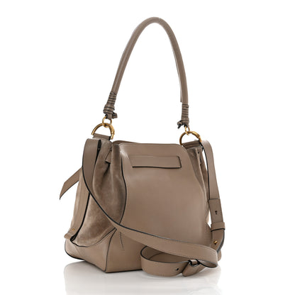 Chloe Suede Calfskin Medium Owen Bucket Bag Motty Grey 3 of 11