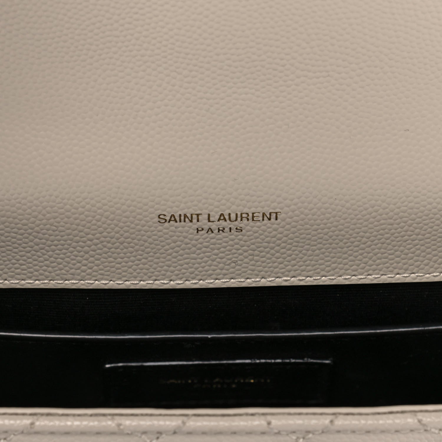 Saint Laurent Grain De Poudre Textured Mixed Matelasse Medium Triquilt Monogram Satchel Porcellana 6 of 13
