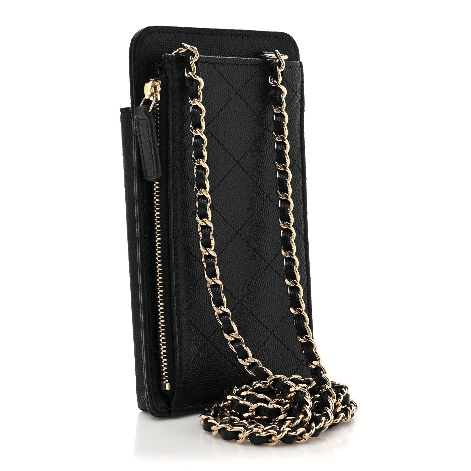 Chanel Caviar Quilted Zip Phone Case Black 3 of 12
