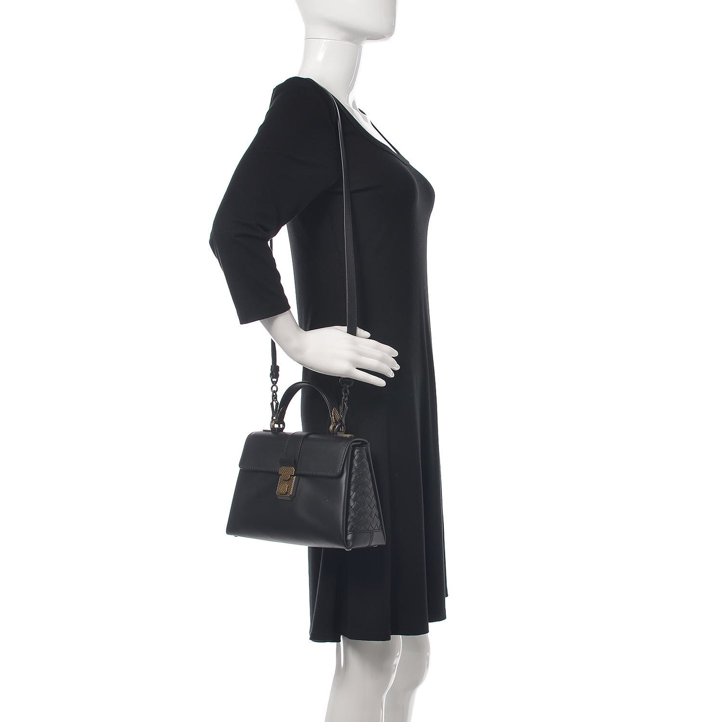 Nappa Small Piazza Bag Black