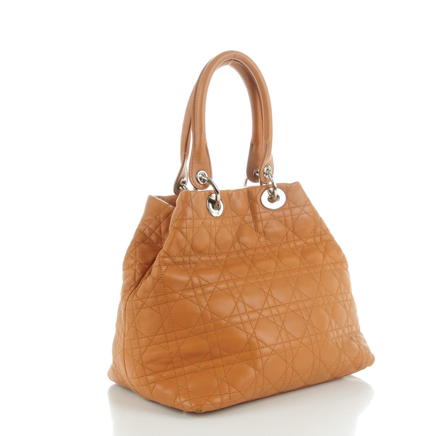 Christian Dior Lambskin Cannage Soft Large Lady Dior Tote Tan 3 of 10