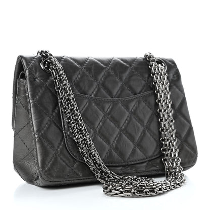 Chanel Aged Calfskin Quilted 2.55 Reissue Mini Flap Dark Silver 2 of 4